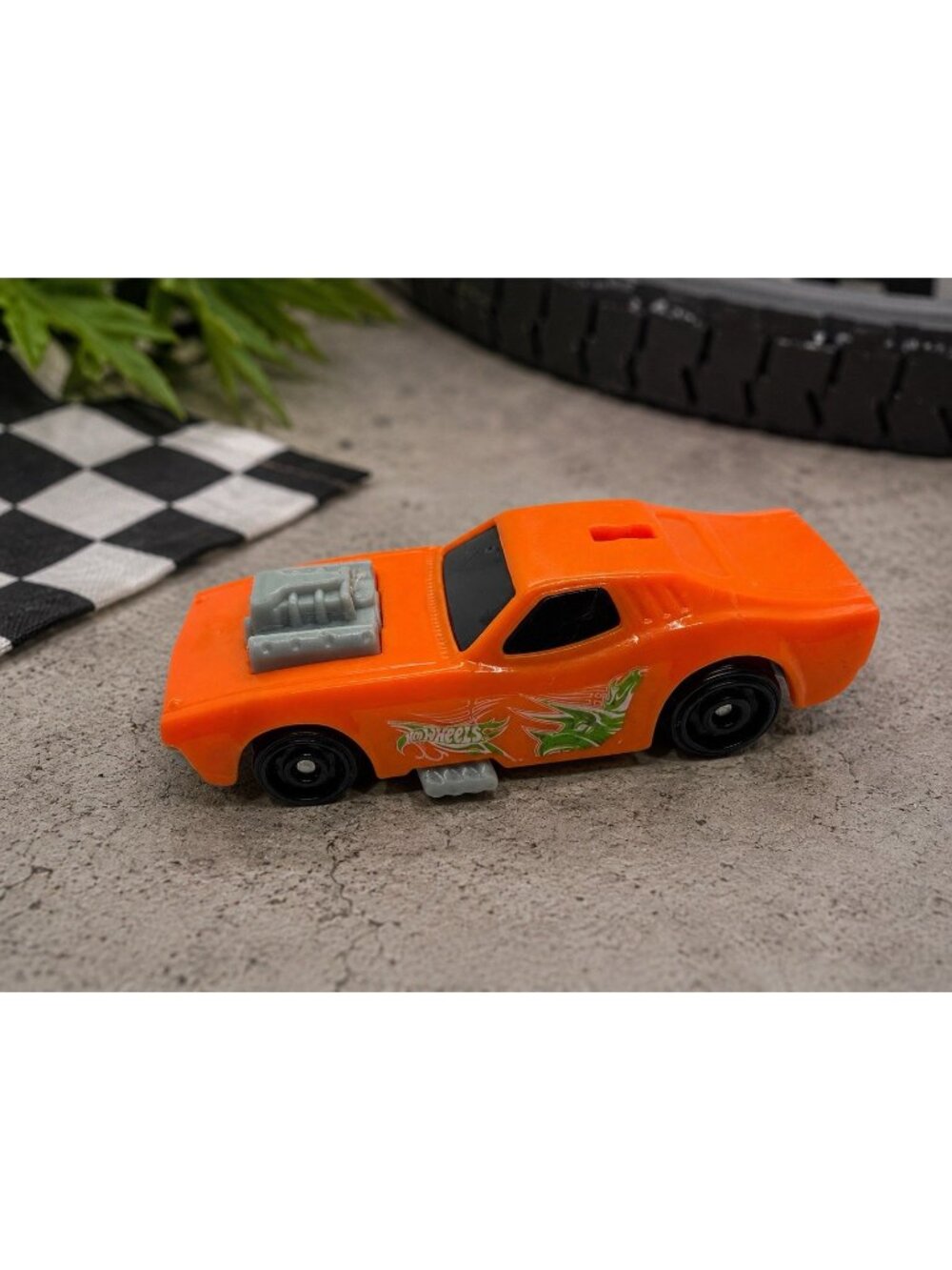 2020 Burger King Hot Wheels Orange Muscle Car Toy ML-01-02 Mattel Loose
